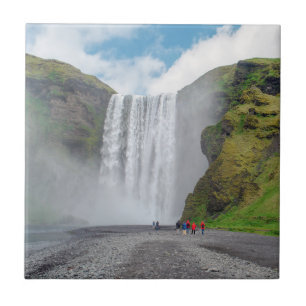 Skogafoss waterval - Skogar dorp, IJsland Tegeltje