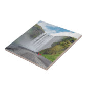 Skogafoss waterval - Skogar dorp, IJsland Tegeltje (Zijkant)