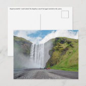 Skogafoss waterval - Skogar, IJsland Briefkaart (Voorkant / Achterkant)