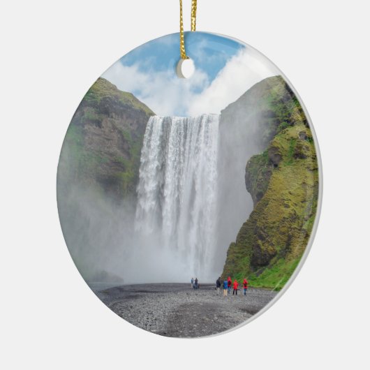 Skogafoss waterval - Skogar, IJsland Keramisch Ornament (Links)