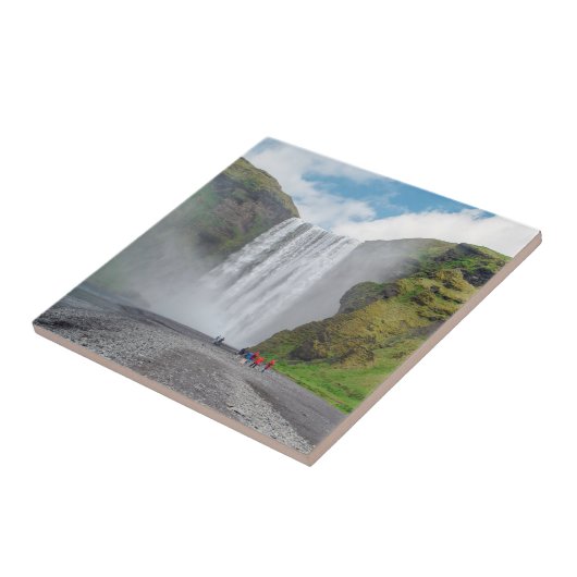 Skogafoss waterval - Skogar, IJsland Tegeltje (Zijkant)