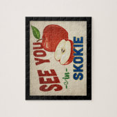 Skokie Illinois Apple - Vintage Travel Legpuzzel (Verticaal)