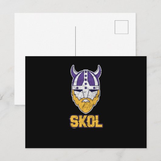 Skol! Cheers! Viking Vikings Bierdrinker Feestdagenkaart (Voorkant / Achterkant)