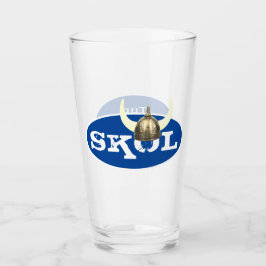 Skol en Horned Viking Helmet Glas