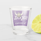 Skol en Horned Viking Helmet Shot Glass Glas (Achterkant)