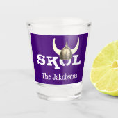 Skol en Horned Viking Helmet Shot Glass Shot Glas (Voorkant)