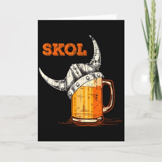 Skol Nordic Viking Helm Drankglas  Kaart (Voorkant)