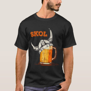 Skol Nordic Viking Helm Drankglas T-shirt