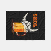 Skol Nordic Viking Helmet Drinking Gl  Fleece Deken (Voorkant (Horizontaal))