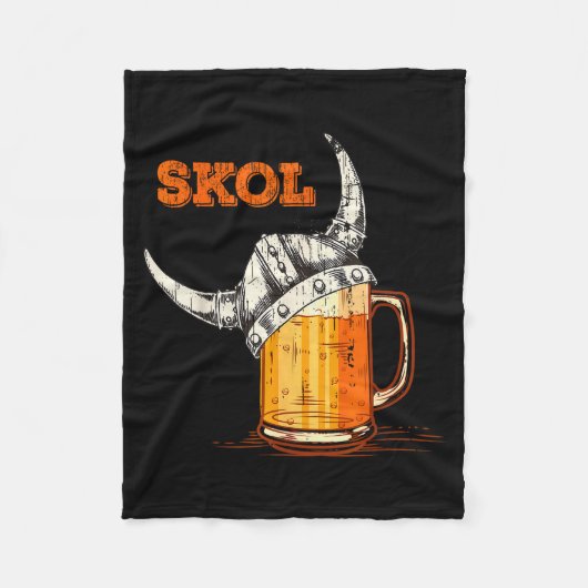 Skol Nordic Viking Helmet Drinking Gl  Fleece Deken (Voorkant)