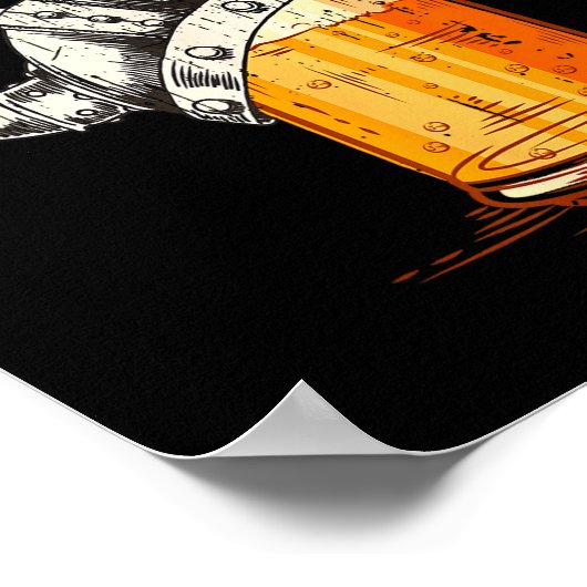 Skol Nordic Viking Helmet Drinking Gl Poster (Hoek)