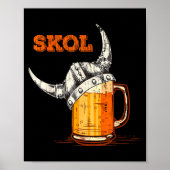 Skol Nordic Viking Helmet Drinking Gl Poster (Voorkant)