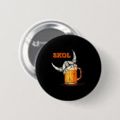 Skol Nordic Viking Helmet Drinking Gl  Ronde Button 5,7 Cm (Voorkant /achterkant)