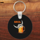 Skol Nordic Viking Helmet Drinking Gl Sleutelhanger (Voorkant)