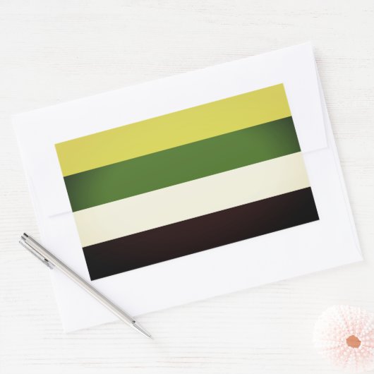 Skolioseksuele Pride Rechthoekige Sticker (Envelop)