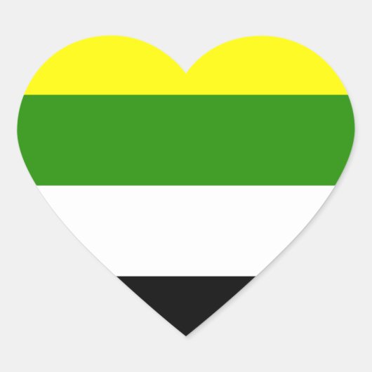 Skolioseksuele Pride-vlag Hart Sticker (Voorkant)