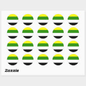 Skolioseksuele Pride Vlag Ronde Sticker (Vel)
