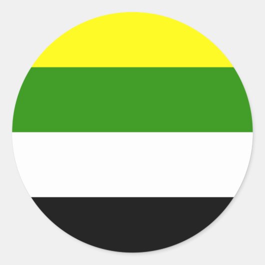 Skolioseksuele Pride Vlag Ronde Sticker (Voorkant)