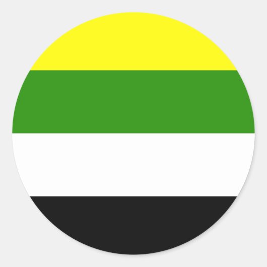Skolioseksuele Pride Vlag Ronde Sticker (Voorkant)