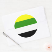 Skolioseksuele Pride Vlag Ronde Sticker (Envelop)