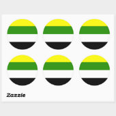 Skolioseksuele Pride Vlag Ronde Sticker (Vel)