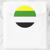 Skolioseksuele Pride Vlag Ronde Sticker (Tas)