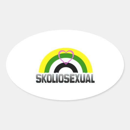 Skolioseksuele trots ovale sticker (Voorkant)