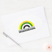 Skolioseksuele trots ovale sticker (Envelop)