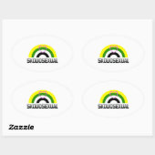 Skolioseksuele trots ovale sticker (Vel)