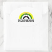 Skolioseksuele trots ovale sticker (Tas)