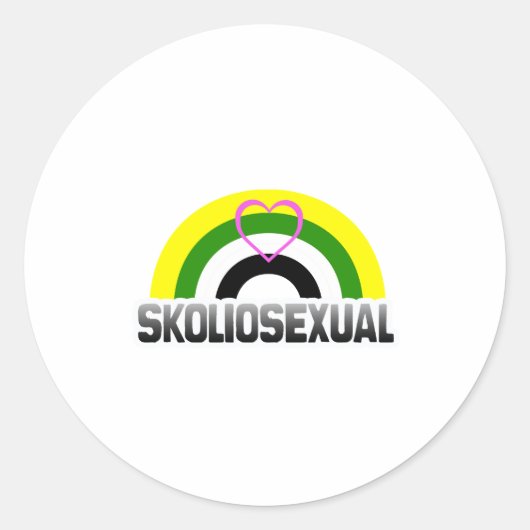 Skolioseksuele trots ronde sticker (Voorkant)