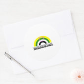Skolioseksuele trots ronde sticker (Envelop)