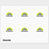 Skolioseksuele trots ronde sticker (Vel)