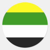 Skoliosexual Pride Flag Ronde Sticker (Voorkant)