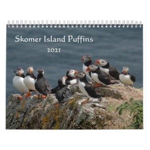 Skomer Island Puffins 2021 Wales Kalender