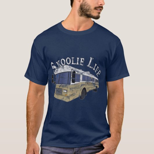 Skoolie Life Bus Conversion Nomad Lifestyle T-shirt (Voorkant)