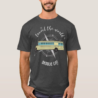 Skoolie Life Converted School Bus Traveling T-shirt