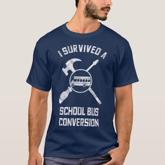Skoolie School Bus Conversion Gift Survivor T-shirt (Voorkant)