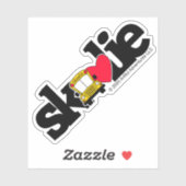 Skoolie-tekst Sticker (Vel)