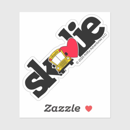 Skoolie-tekst Sticker (Vel)