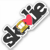 Skoolie-tekst Sticker (Voorkant)