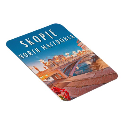 Skopje, brugstad magneet (Rechterzijde)