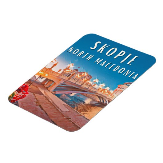 Skopje, brugstad magneet (Linkerzijde)