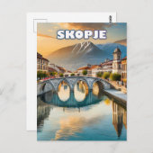 Skopje, het bloeiende hart van Noord-Macedonië Briefkaart (Voorkant / Achterkant)