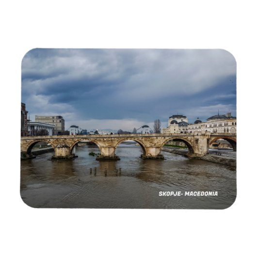 Skopje-Macedonië Magnet Magneet (Horizontaal)