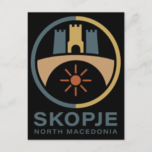 Skopje Noord-Macedonië Europa Briefkaart