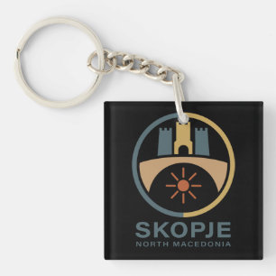 Skopje Noord-Macedonië Europa Sleutelhanger