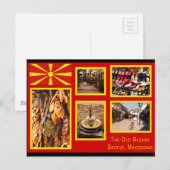 Skopje, Noord-Macedonië Old Bazaar Briefkaart (Voorkant / Achterkant)