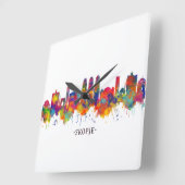 Skopje Republic of Macedonië Skyline Vierkante Klok (Hoek)