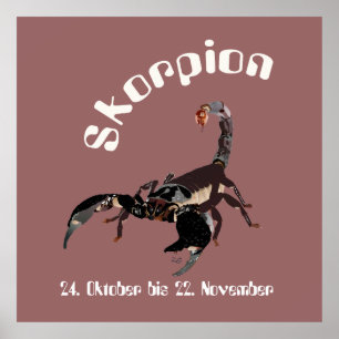 Skorpion 24. Oktober bis 22. Poster november